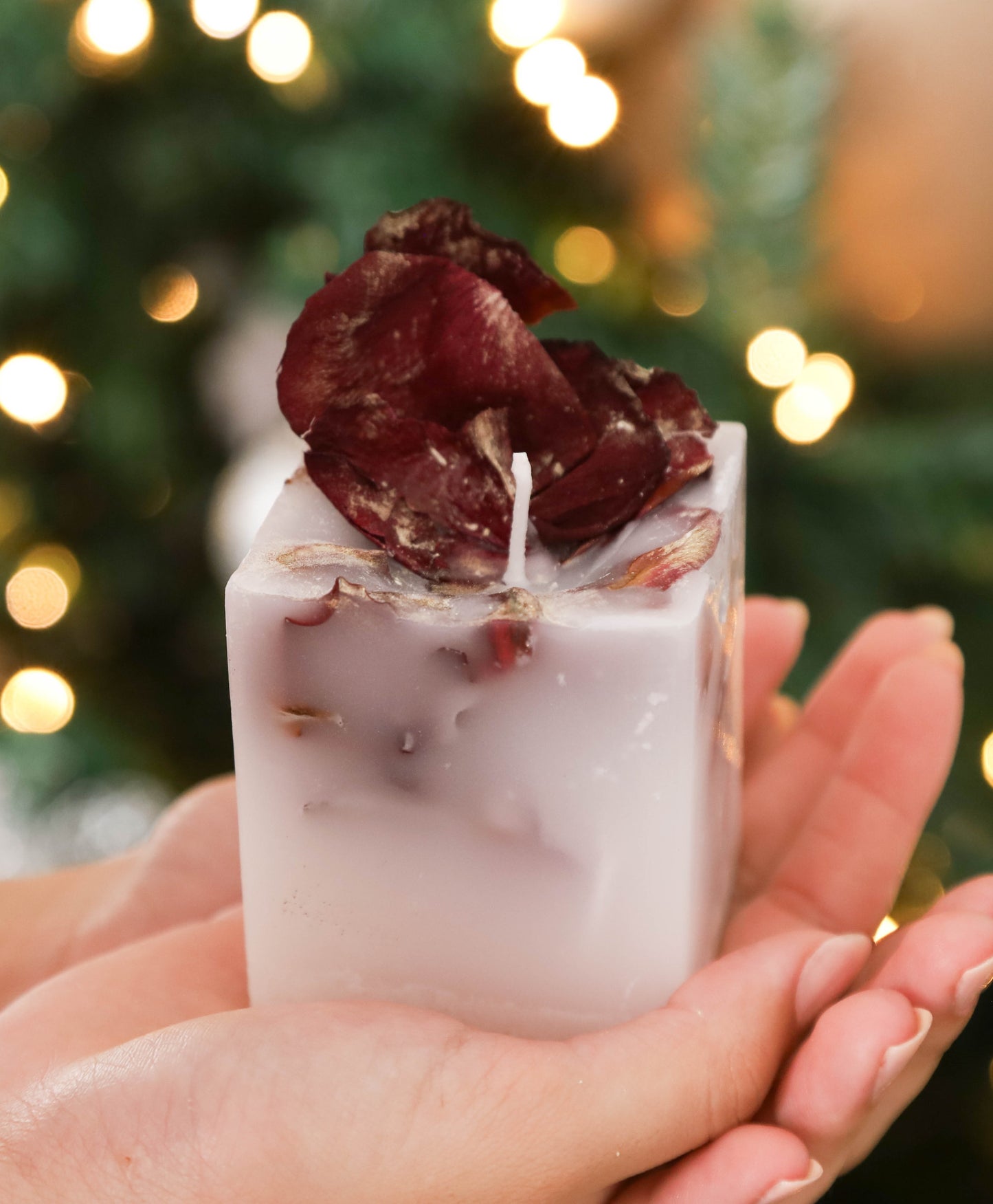 Vela Botânica com Rosas Vermelhas (sob encomenda)